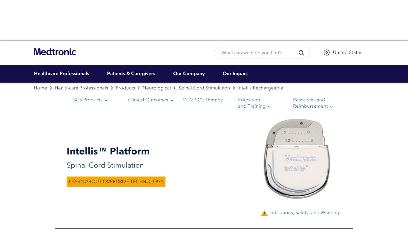 Spinal Cord Stimulation Systems - Intellis Rechargeable